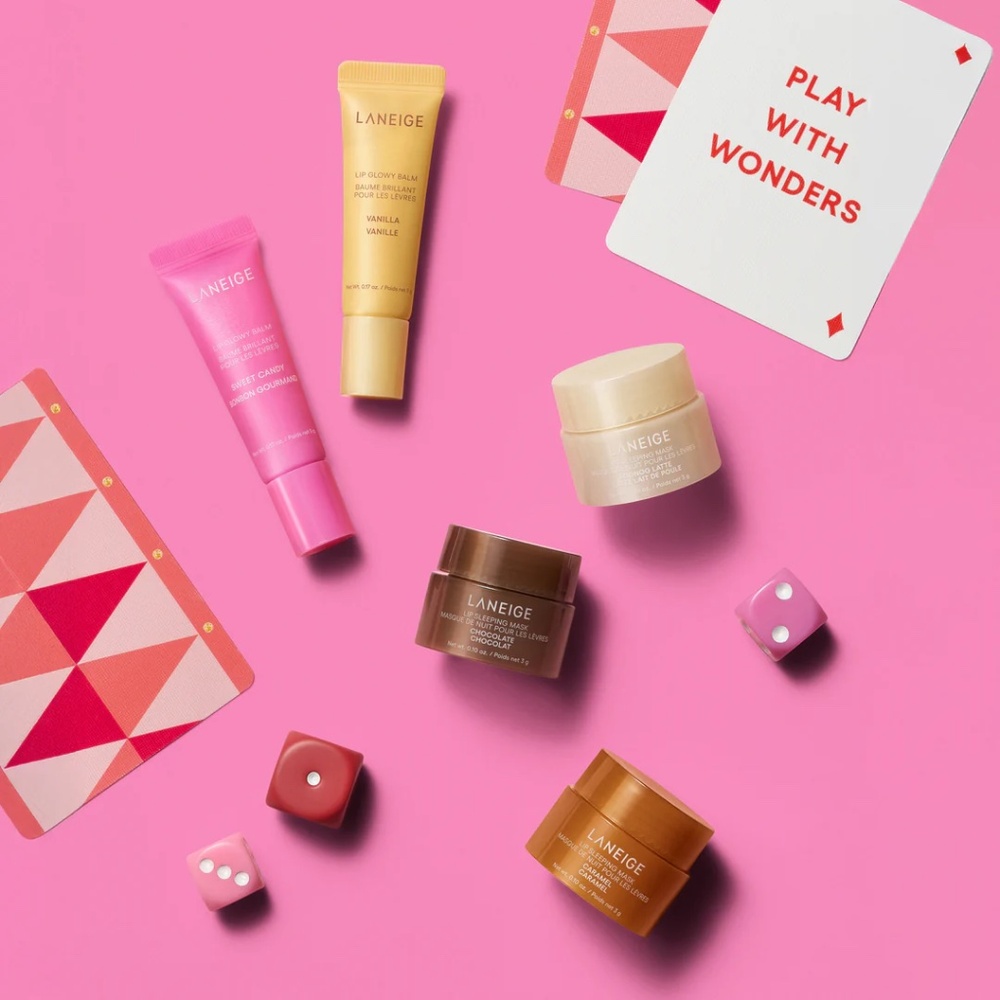NWT Laneige Lip Mask Minis Set | Chocolate Caramel Egg Nog Sweet Candy Vanilla - Picture 2 of 12